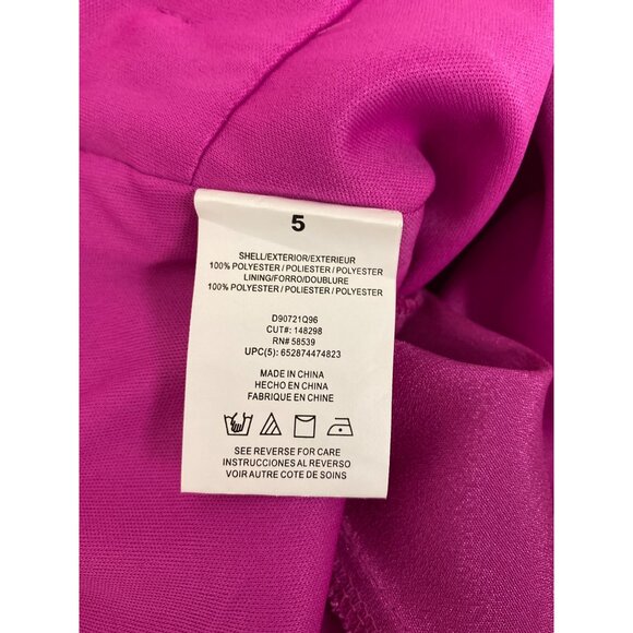 Speechless Womens Fuchsia Satin Fit Flare Mini Dress With Double Straps Size 5 - Picture 10 of 11